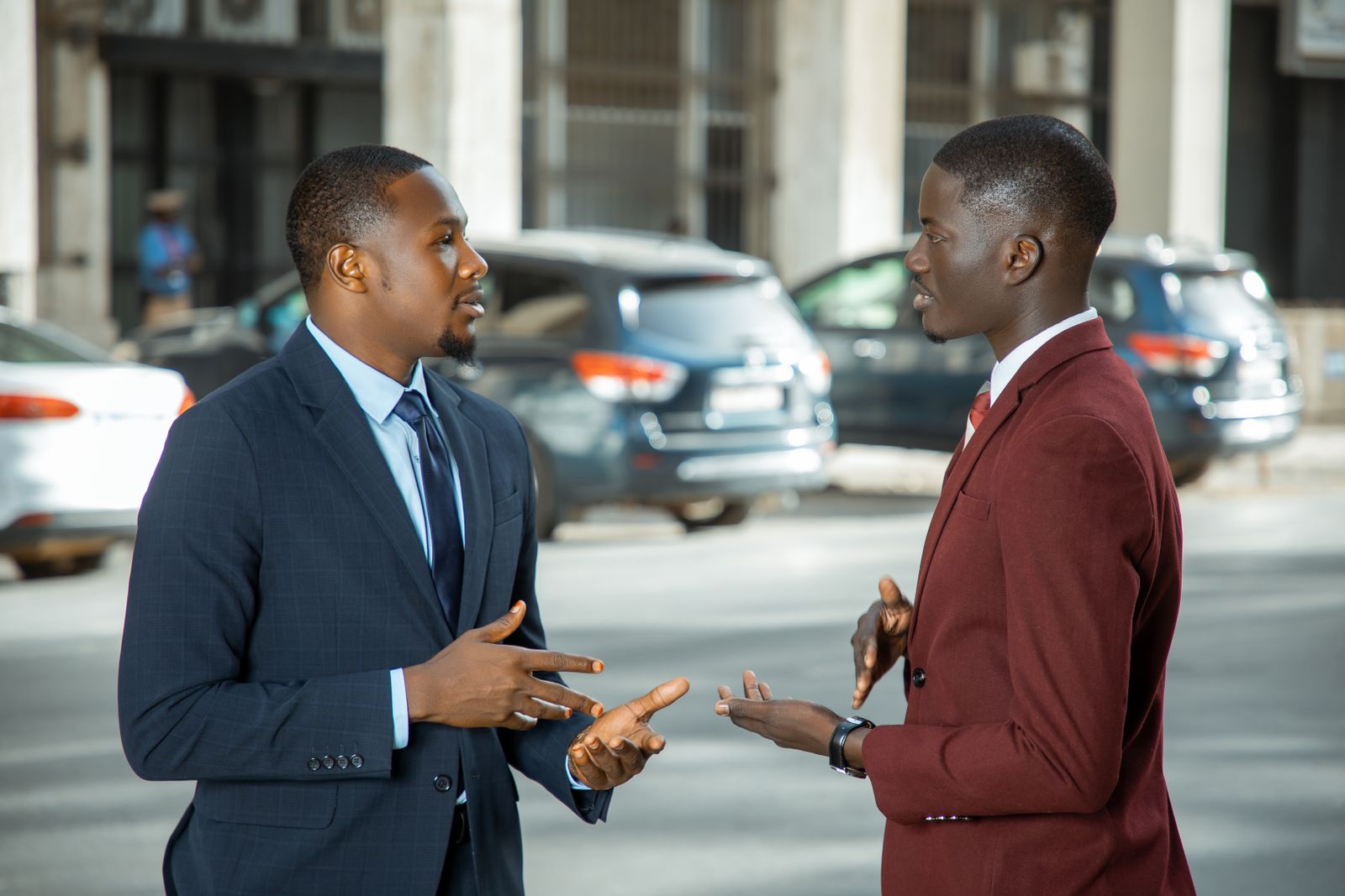 Professionals discussing a new collaboration